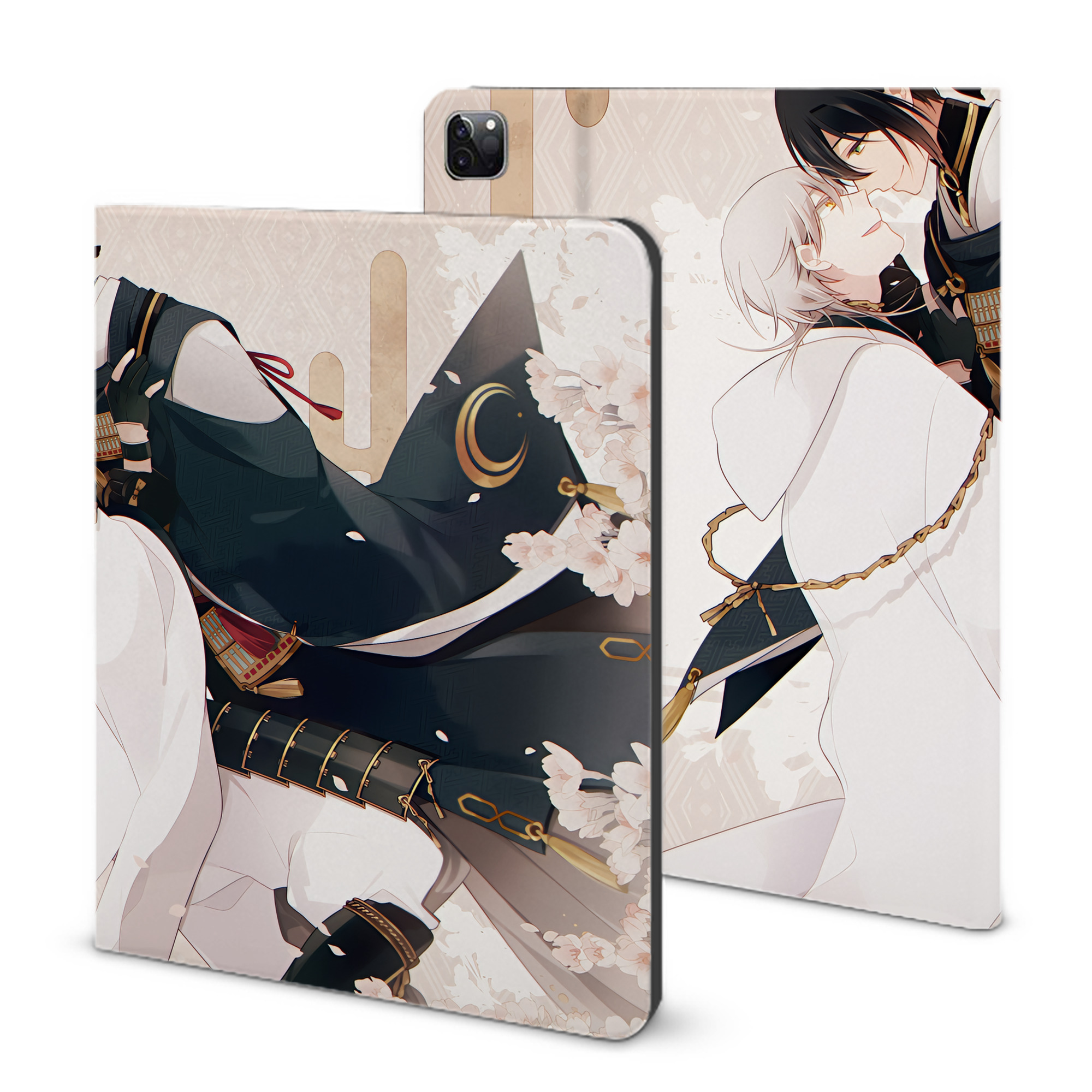 （画像用） 刀剣乱舞 Touken Ranbu IPad ケース ブック型 PUレザー TPU 耐衝撃 軽量 薄型 ペン収納なし 全面保護 IPad 各モデル対応
